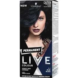 Schwarzkopf Live Colour Permanent Hair Colour 1.1 Blue Black Each