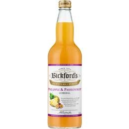 Bickford's Pineapple & Passionfruit Cordial 750ml