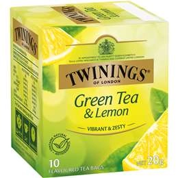 Twinings Green Tea & Lemon Tea Bags  10 Pack