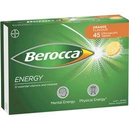 Berocca Vitamin B & C Orange Flavour Energy 45 Pack