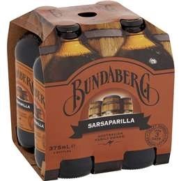 Bundaberg Sarsaparilla  375ml X4 Pack