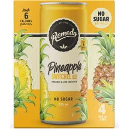 Remedy Pineapple Switchel No Sugar 4 Pack