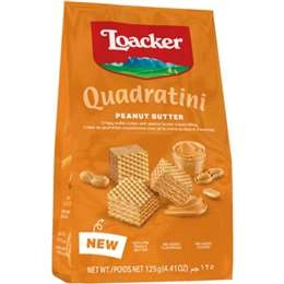 Loacker Quadratini Wafers Peanut Butter 125g