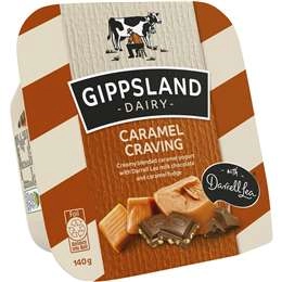 Gippsland Dairy Caramel Craving Yoghurt With Darrell Lea Chocolate & Fudge 140g