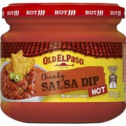 Old El Paso Chunky Salsa Dip Hot Hot 312g