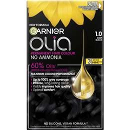 Garnier Olia Permanent Hair Colour Deep Black Each