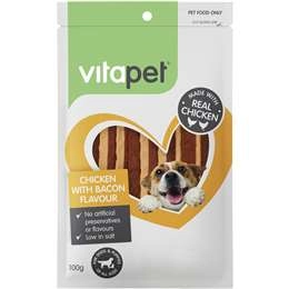 Vitapet Jerhigh Treat Real Chicken Bacon 100g