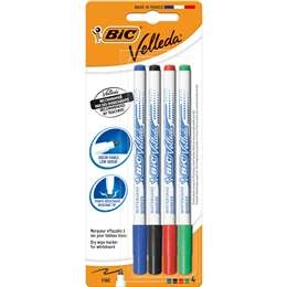 Velleda 1721 Whiteboard Markers Bullet Tip Fine 4 Pack