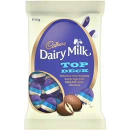 Cadbury Top Deck Milk Chocolate Easter Eggs 125g