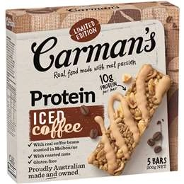 Carman's Protein Bars Iced Coffee Limited Edition 5 Pack