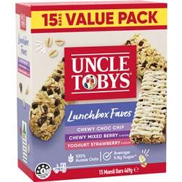 Uncle Tobys Lunchbox Faves Muesli Bars 15 Pack