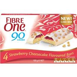 Fibre One 90 Calorie Strawberry Cheesecake Snack Bars 4 Pack