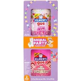 Elmer's Gue Animal Party Variety Pack Premade Slime 2 Pack