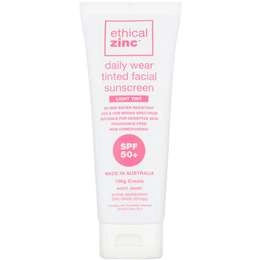 Ethical Zinc Daily Wear Tinted Facial Sunsreen Light Tint Spf50+ 100g