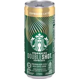 Starbucks Double Shot Espresso Latte Iced Coffee 220ml