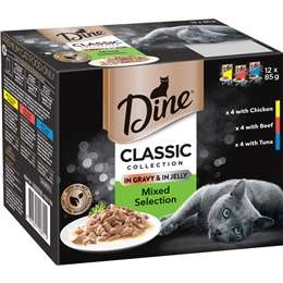 Dine Classic Collection Cat Food  85g X 12 Pack