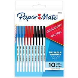 Paper Mate Kilometrico Ballpoint Pens Assorted Colours 10 Pack