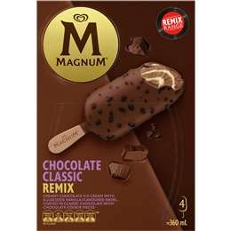 Magnum Chocolate Classic Remix  4 Pack