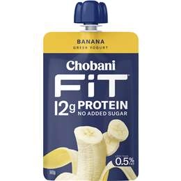 Chobani Fit High Protein Greek Yogurt Pouch Banana 140g