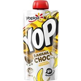 Yoplait Chocolate Banana Pouch Yoghurt  130g