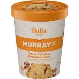 Bulla Murray St Caramel Swirl & Shortbread Pieces Ice Cream 1l