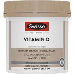 Swisse Ultiboost Vitamin D Capsules For Bone And Muscle Health 400 Pack