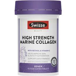 Swisse Beauty High Strength Marine Collagen Tablets For Skin 60 Pack