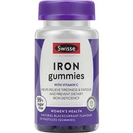 Swisse Ultiboost Iron Gummies Helps Relieve Fatigue 50 Pack