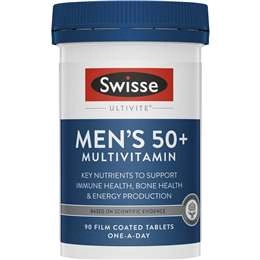 Swisse Ultivite Men's 50+ Multivitamin Tablets 90 Pack