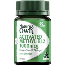 Nature's Own Activated Methyl B12 1000mcg With Vitamin B For Energy 60 Pack