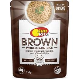 Sunrice Microwave Brown Rice Pouch  250g