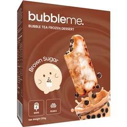 Bubbleme Bubble Tea Frozen Dessert Brown Sugar Sticks 4 Pack