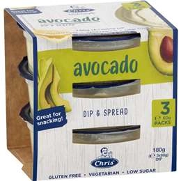 Chris' Homestyle Dips Avocado  3 X 60g