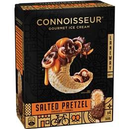 Connoisseur Salted Pretzel Ice Cream  4 Pack