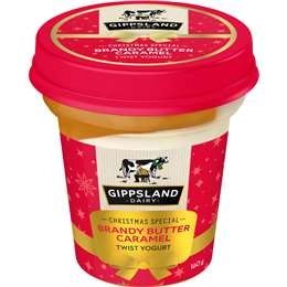 Gippsland Dairy Brandy Butter Caramel Twist Yoghurt 160g