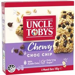 Uncle Tobys Muesli Bars Chewy Choc Chip 6 Pack