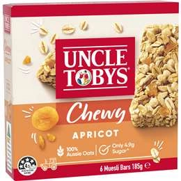 Uncle Tobys Muesli Bars Chewy Apricot 6 Pack