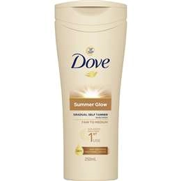 Dove Summer Glow Body Lotion Fair To Medium Gradual Tan 250ml