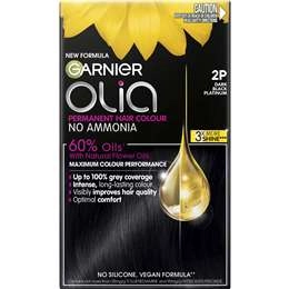 Garnier Olia Permanent Hair Colour Dark Black Platinum Each