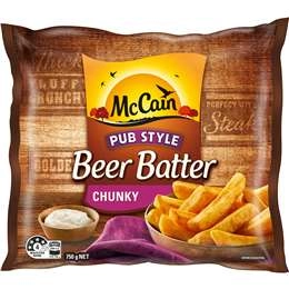 Mccain Pub Styles Beer Batter Chunky Chips 750g