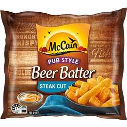 Mccain Beer Batter Steakhouse Chips 750g