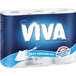 Viva Paper Towels 180 Sheets 3 Pack