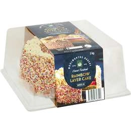 Woolworths Rainbow Layer Cake  Each