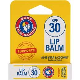 Surf Life Saving Lip Balm Spf30 Aloe Vera & Coconut Each