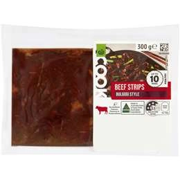 Woolworths Beef Strips Bulgolgi Style 300g