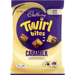 Cadbury Caramilk Twirl Chocolate Bites  130g