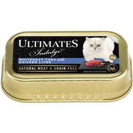 Ultimates Indulge Adult Cat Food Whitemeat Tuna & Chicken Liver 85g