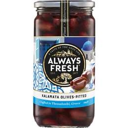 Always Fresh Pitted Kalamata Olives  670g