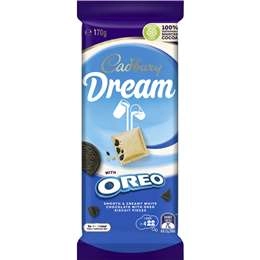 Cadbury Dream Oreo White Chocolate Block 170g