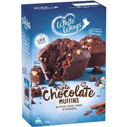 White Wings Muffin Mix Triple Chocolate 550g